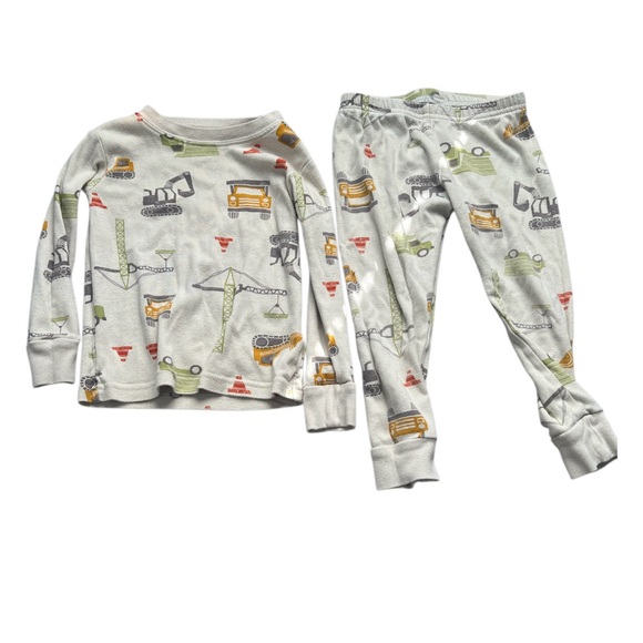 Carters Boys Construction Print Kids Pajama Set 2T - Picture 1 of 9